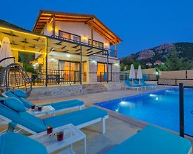 Kaş Sarıbelen'de Huzur Dolu Doğada, Sonsuzluk Havuzlu, Taş Villa - 3