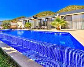 Kaş Sarıbelen'de Huzurlu Doğada, Özel Havuzlu, Kiralık Villa - 2
