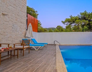 Kaş Sarıbelen'de Huzurlu Konumda, Özel Havuzlu, Jakuzili Villa - 5