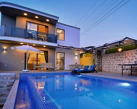 Kaş Sarıbelen'de Muhteşem Doğada, Özel Havuzlu, 1+1 Villa - 2