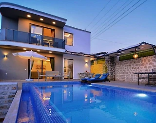 Kaş Sarıbelen'de Muhteşem Doğada, Özel Havuzlu, 1+1 Villa - 2