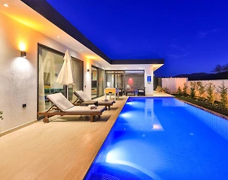 Kaş Sarıbelen'de Muhteşem Doğada, Özel Havuzlu, Sauna ve Hamamlı Villa - 4