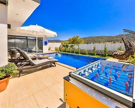 Kaş Sarıbelen'de Muhteşem Doğada, Özel Havuzlu, Sauna ve Hamamlı Villa - 3