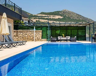 Kaş Sarıbelen'de Orman Manzaralı, Özel Havuzlu, 6 Kişilik Villa - 5