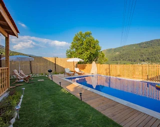 Kaş Hacıoğlan'da Orman Manzaralı, Özel Havuzlu, Konforlu Villa - 5