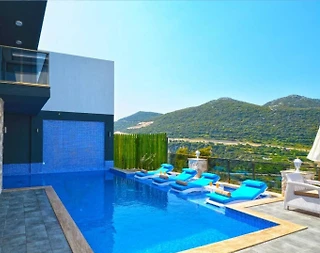 Kaş Sarıbelen'de Huzurlu Doğada, Özel Havuzlu, Lüks Villa - 5