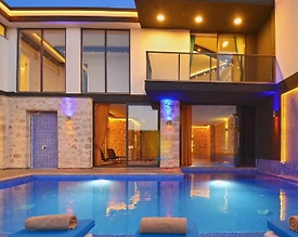 Kaş Sarıbelen'de Huzurlu Doğada, Özel Havuzlu, Lüks Villa - 3