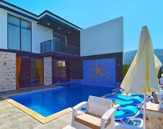 Kaş Sarıbelen'de Huzurlu Doğada, Özel Havuzlu, Lüks Villa - 4