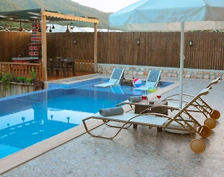 Kaş Sarıbelen'de Taş Mimarili, Özel Havuzlu, Jakuzili Villa - 5