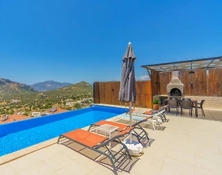 Kaş Ulugöl'de Doğa İçerisinde, Özel Havuzlu ve Jakuzili, Kiralık Villa - 5