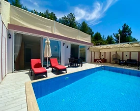 Kaş Üzümlü'de Balayı Çiftlerine Uygun, Özel Havuzlu, 1+1 Villa - 3