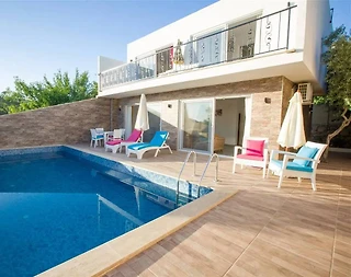 Kaş Üzümlü'de Balayı Çiftlerine Uygun, Özel Havuzlu, Tatil Villası - 5