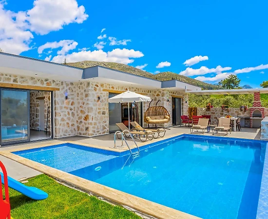 Kaş Üzümlü'de Çekirdek Ailelere Uygun, Özel Havuzlu, 2+1 Villa - 1