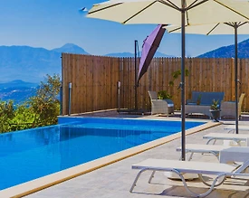 Kaş Üzümlü'de Dağ ve Doğa Manzaralı, Özel Havuzlu, Modern Villa - 3