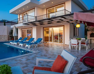 Kaş Üzümlü'de Doğa İçerisinde, Özel Havuzlu, Jakuzili, Modern Villa - 1