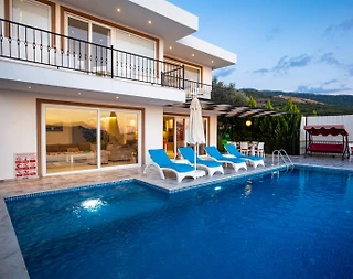 Kaş Üzümlü'de Doğa İçerisinde, Özel Havuzlu, Jakuzili, Modern Villa - 2