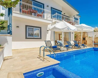 Kaş Üzümlü'de Doğa Manzaralı, Özel Havuzlu, 2+1 Villa - 1