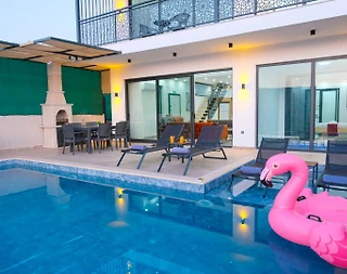 Kaş İslamlar'da Doğa Manzaralı, Isıtmalı Özel Havuzlu, Jakuzili Villa - 3