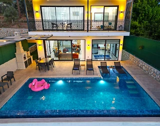 Kaş İslamlar'da Doğa Manzaralı, Isıtmalı Özel Havuzlu, Jakuzili Villa - 2