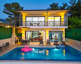 Kaş İslamlar'da Doğa Manzaralı, Isıtmalı Özel Havuzlu, Jakuzili Villa - 1