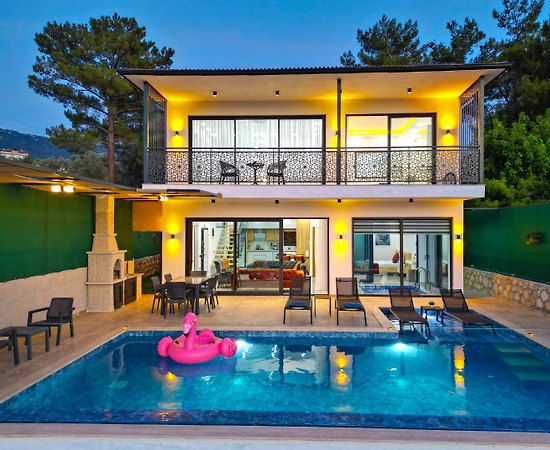 Kaş İslamlar'da Doğa Manzaralı, Isıtmalı Özel Havuzlu, Jakuzili Villa - 1