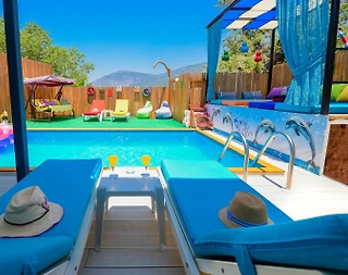 Kaş Üzümlü'de Doğayla İç İçe, Özel Havuzlu, Jakuzili Villa - 5