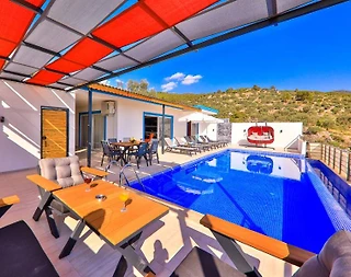 Kaş Üzümlü'de Harika Doğa Manzaralı, Özel Havuzlu, 3+1 Villa - 5