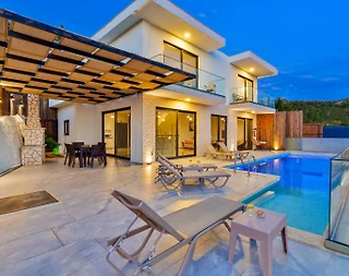 Kaş Üzümlü'de Harika Doğa Manzaralı, Özel Havuzlu, 3+1 Villa - 3