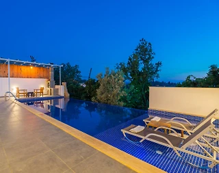 Kaş Üzümlü'de Harika Doğa Manzaralı, Özel Havuzlu, Jakuzili Villa - 4