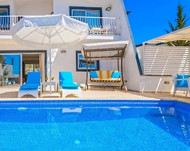 Kaş Üzümlü'de Harika Doğa Manzaralı, Özel Havuzlu, Kiralık Villa - 3