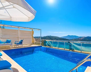 Kaş Üzümlü'de Harika Doğa Manzaralı, Özel Havuzlu, Şık Villa - 5