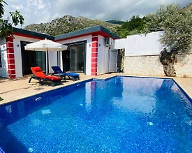 Kaş Üzümlü'de Konforlu Tasarıma Sahip, Özel Havuzlu, 1+1 Villa - 3