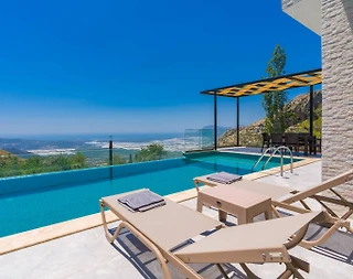 Kaş Üzümlü'de Muhteşem Doğa Manzaralı, Özel Havuzlu, 3+1 Villa - 3