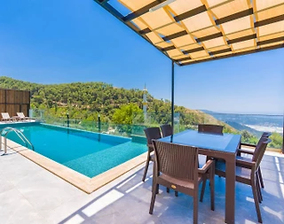 Kaş Üzümlü'de Muhteşem Doğa Manzaralı, Özel Havuzlu, 3+1 Villa - 4