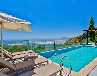 Kaş Üzümlü'de Muhteşem Doğa Manzaralı, Özel Havuzlu, 3+1 Villa - 4