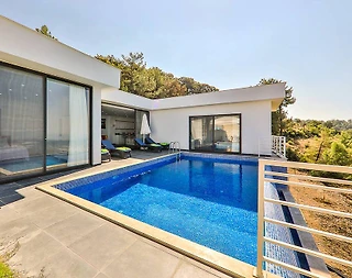 Kaş Üzümlü'de Muhteşem Doğada, Özel Havuzlu, Muhafazakar Kiralık Villa - 4