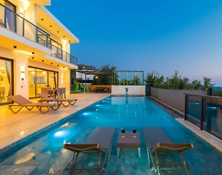 Kaş Üzümlü'de Şehirden Uzakta, Özel Havuzlu, Lüks Villa - 5