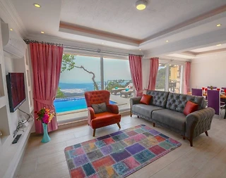 Kaş Üzümlü'de Sessiz Konumda, Özel Havuzlu, 4 Kişilik, Konforlu Villa - 5