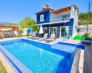 Kaş Yeşilköy'de Doğa Manzaralı, Özel Havuzlu, 2+1 Kiralık Villa  - 5