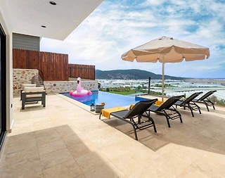Kaş Yeşilköy'de Doğayla Baş Başa, Özel Havuzlu, Modern Villa - 4
