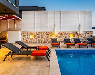 Kaş Yeşilköy'de Doğa İçerisinde, Özel Havuzlu, Modern Villa - 4