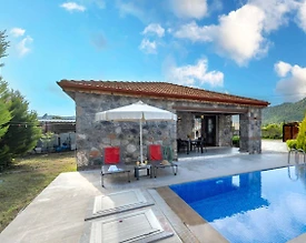 Fethiye Kayaköy'de Çekirdek Ailelere Uygun, Özel Havuzlu, Taş Villa - 2