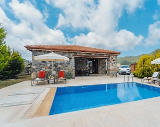 Fethiye Kayaköy'de Çekirdek Ailelere Uygun, Özel Havuzlu, Taş Villa - 1