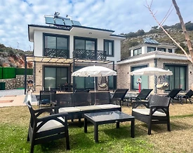 Fethiye Kayaköy'de Deniz Manzaralı, Özel Havuzlu, Konforlu Villa - 3