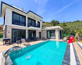 Fethiye Kayaköy'de Huzurlu Doğada, Özel Havuzlu, Modern Villa - 3