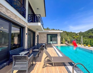 Fethiye Kayaköy'de Huzurlu Doğada, Özel Havuzlu, Modern Villa - 4