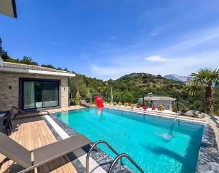 Fethiye Kayaköy'de Huzurlu Doğada, Özel Havuzlu, Modern Villa - 5