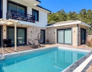 Fethiye Kayaköy'de Doğanın Kucağında, Özel Havuzlu, Modern Villa - 4