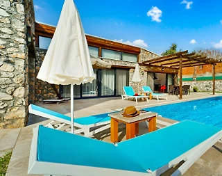 Fethiye Kayaköy'de Otantik Tasarımlı, Özel Havuzlu, Jakuzili Villa - 5
