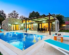 Fethiye Kayaköy'de Otantik Tasarımlı, Özel Havuzlu, Jakuzili Villa - 3